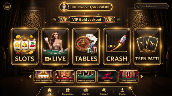 Main screen of luck22 casino page for PK players